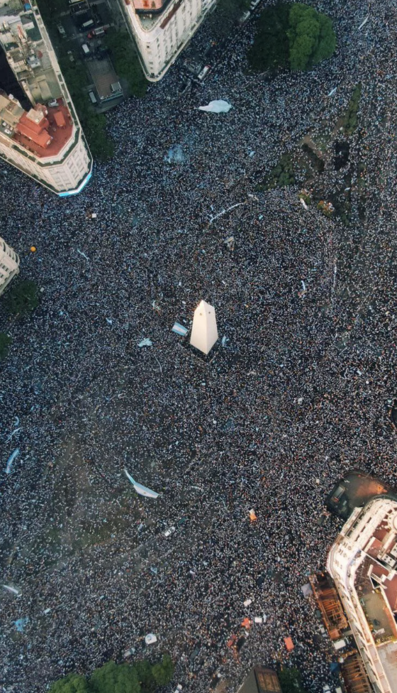 Aerial view of Argentina during the World Cup