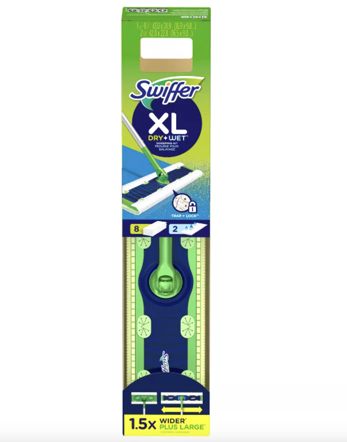 a swiffer XL in its packaging