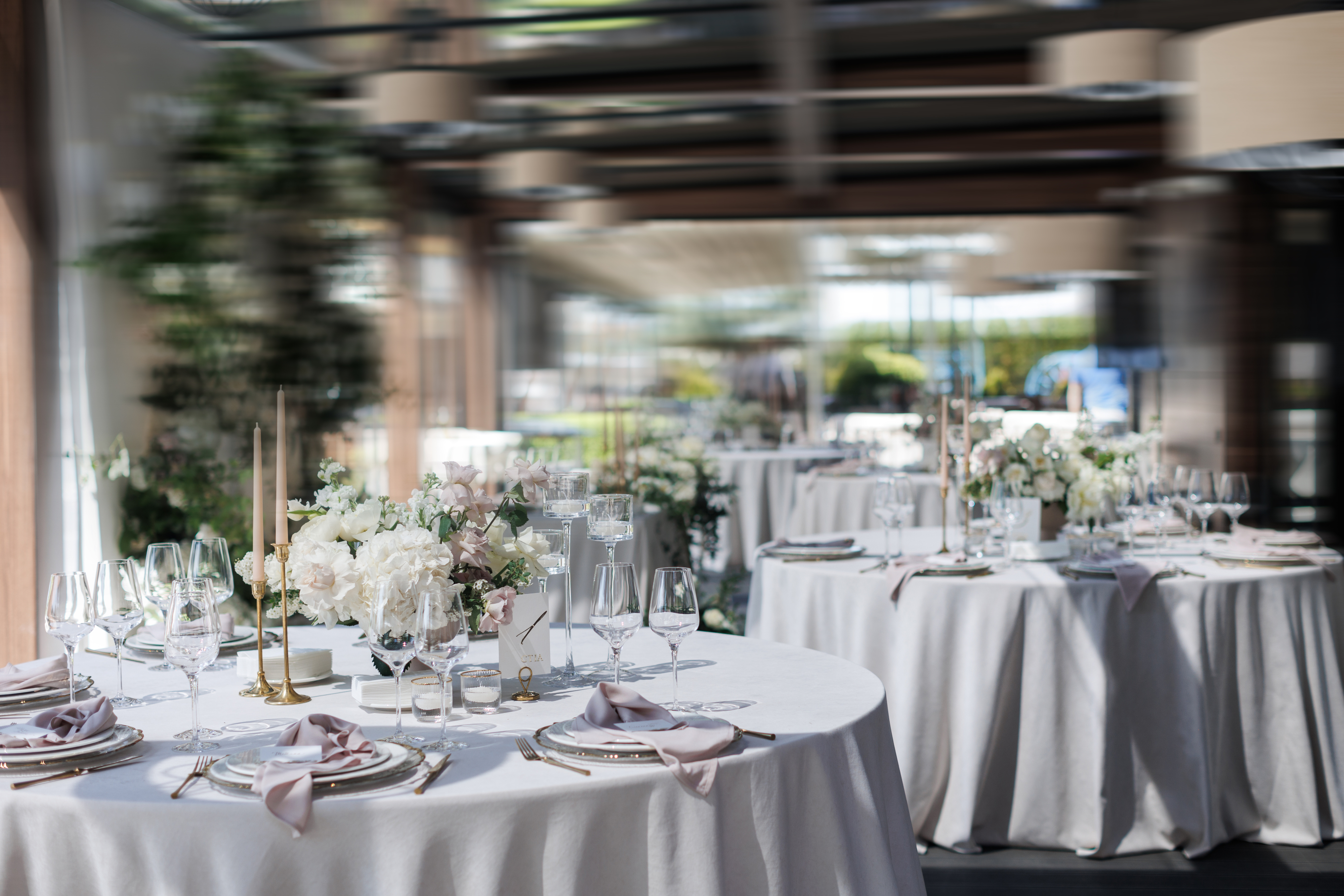 wedding tables at venue