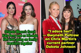 Katy Perry and Miranda Kerr loving going on family vacations together and gwyneth and dakota adoring each other