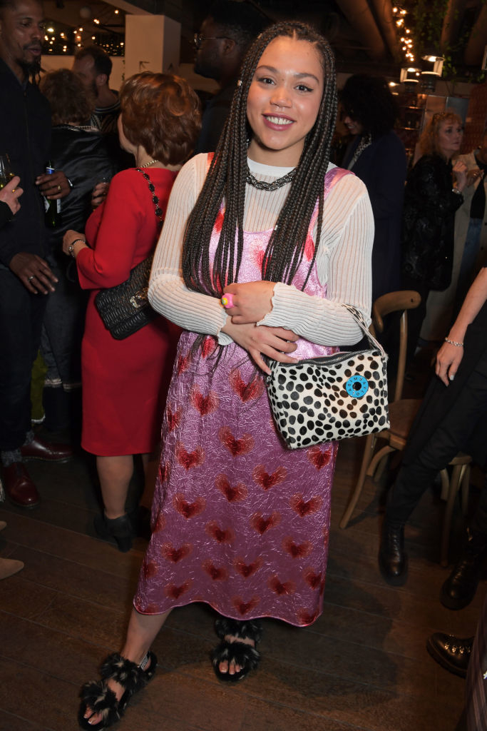 closeup of Ruby at an event