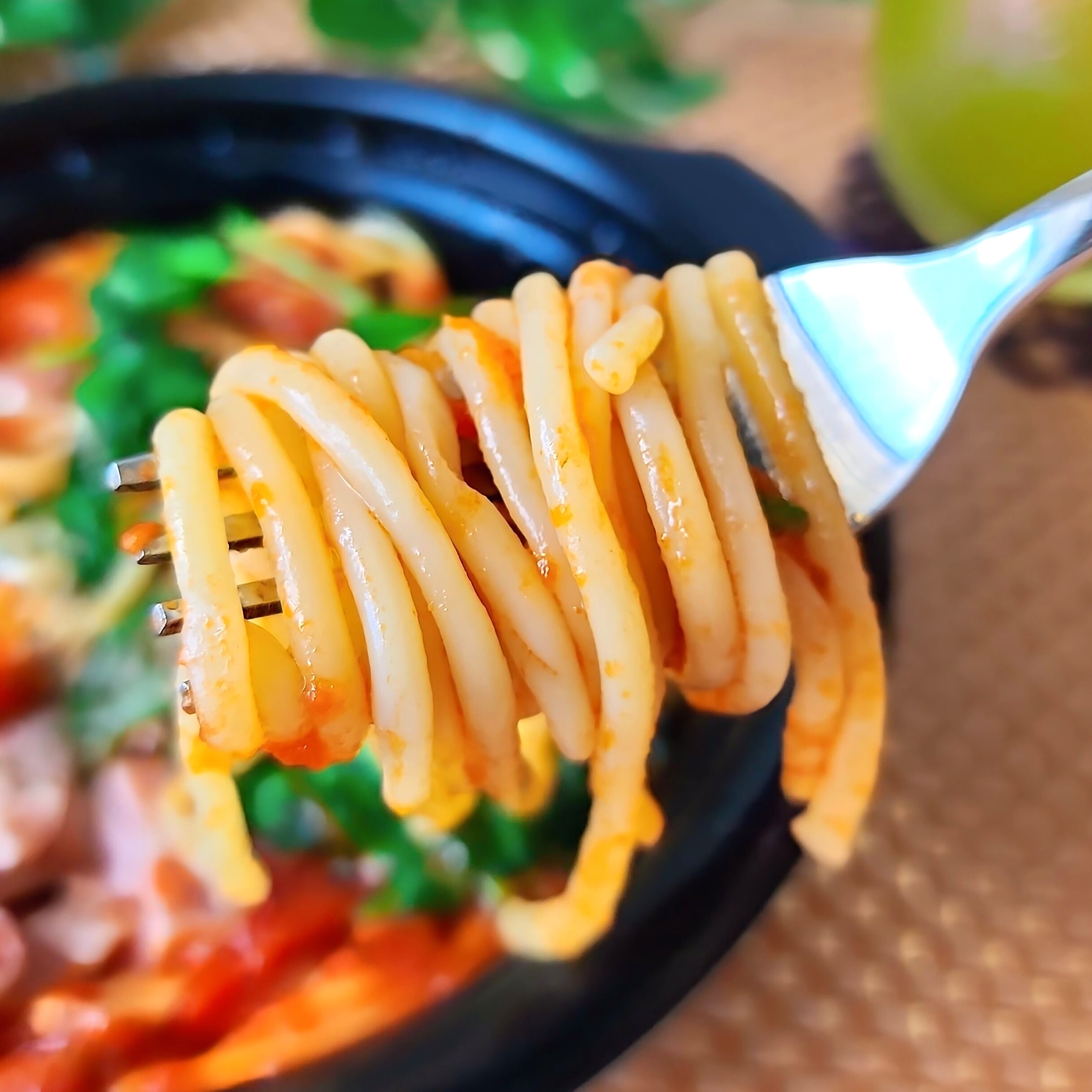 LAWSON(ローソン)のおすすめフード「ホッとな スープパスタ〜ベーコンとピリ辛トマト〜」