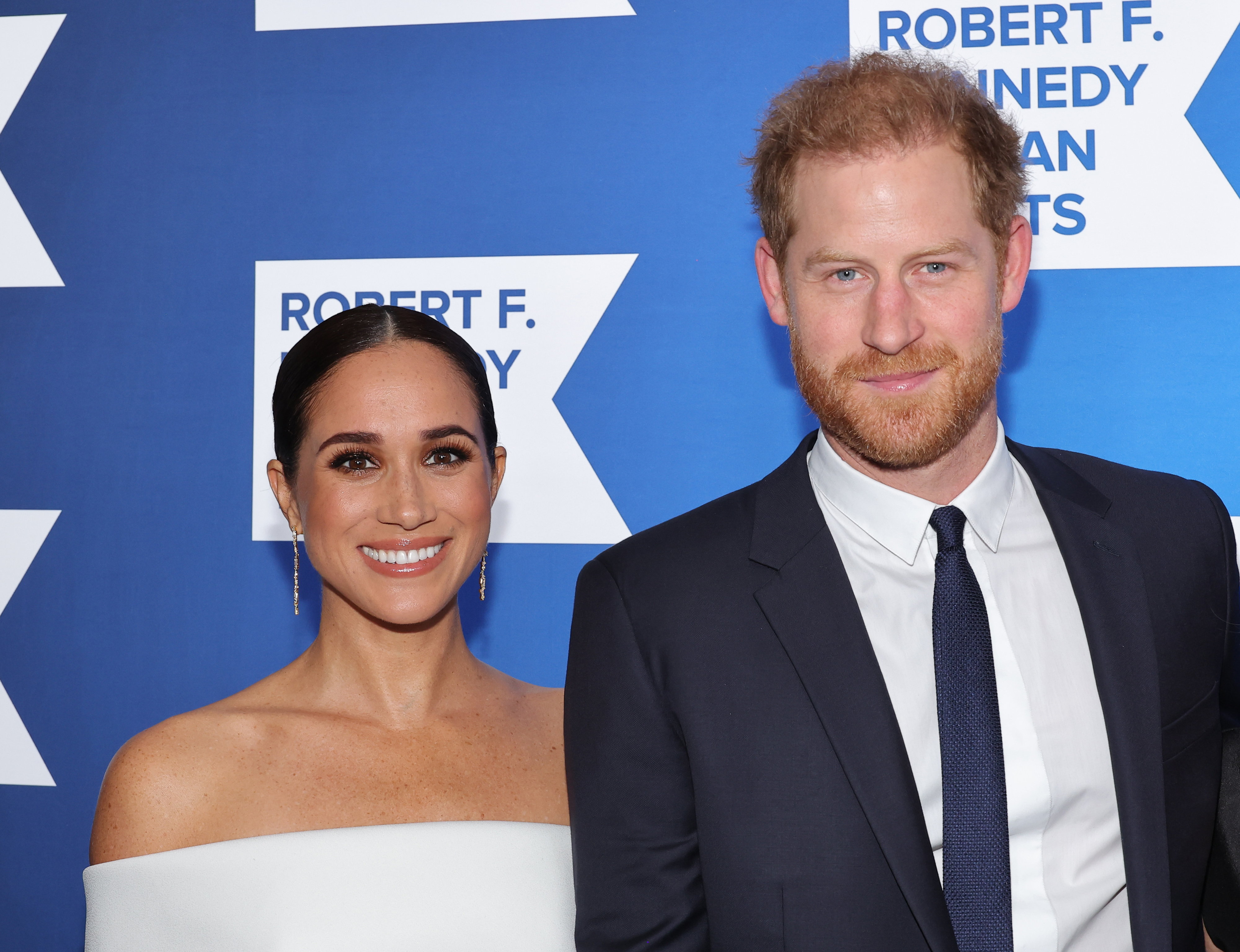 Closeup of Meghan and Harry at an event