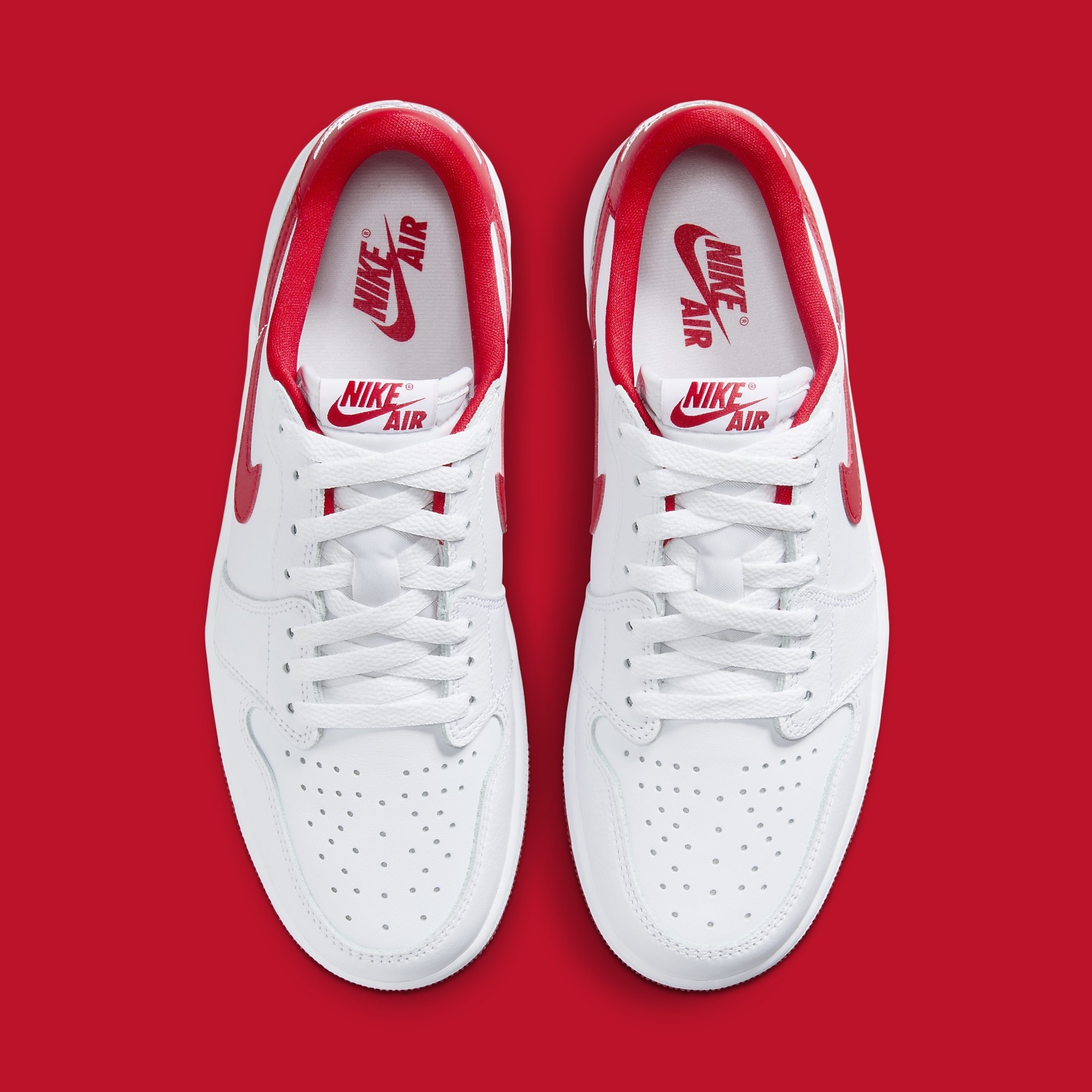 Red jordans low on sale top