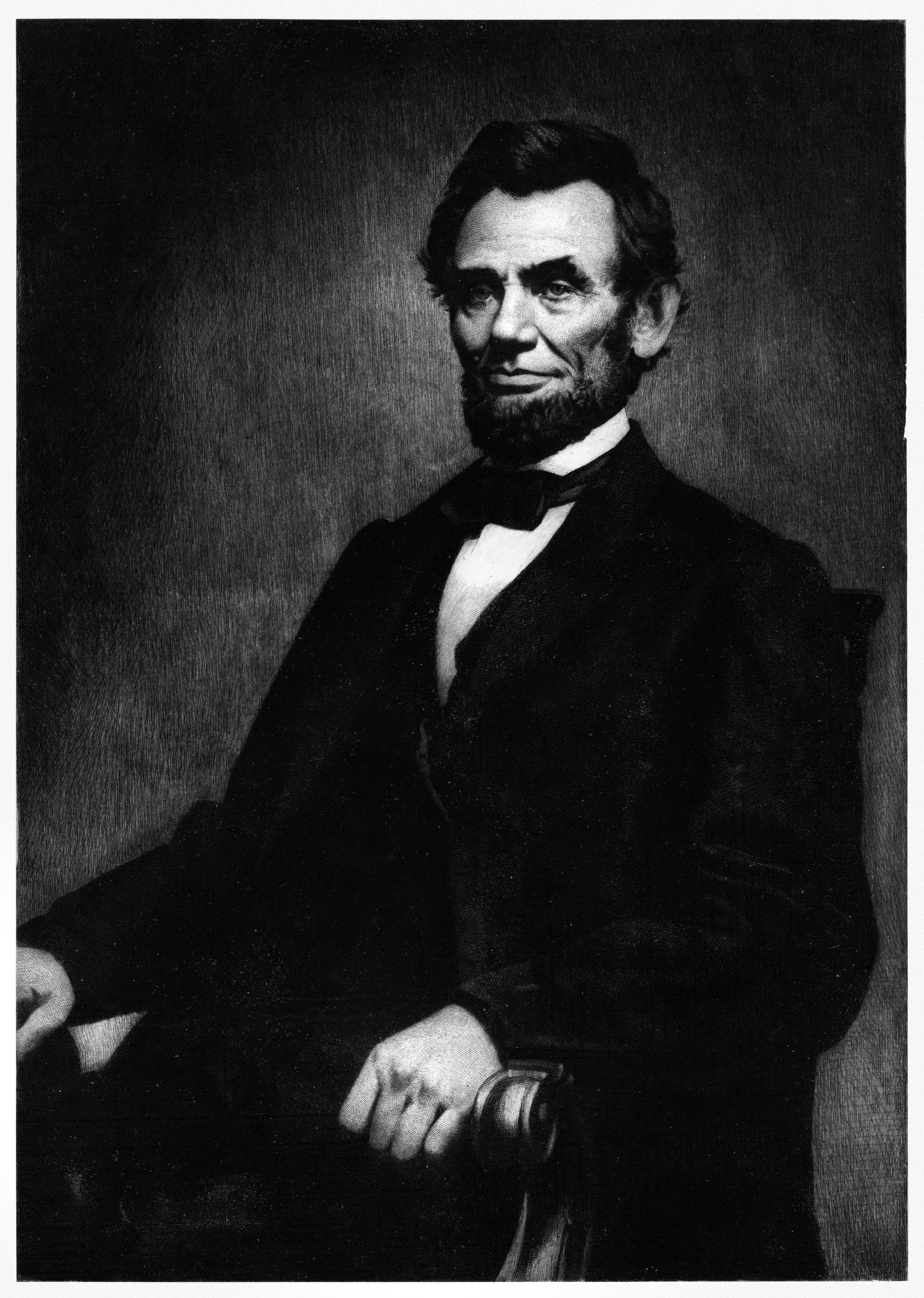 Abe Lincoln sitting