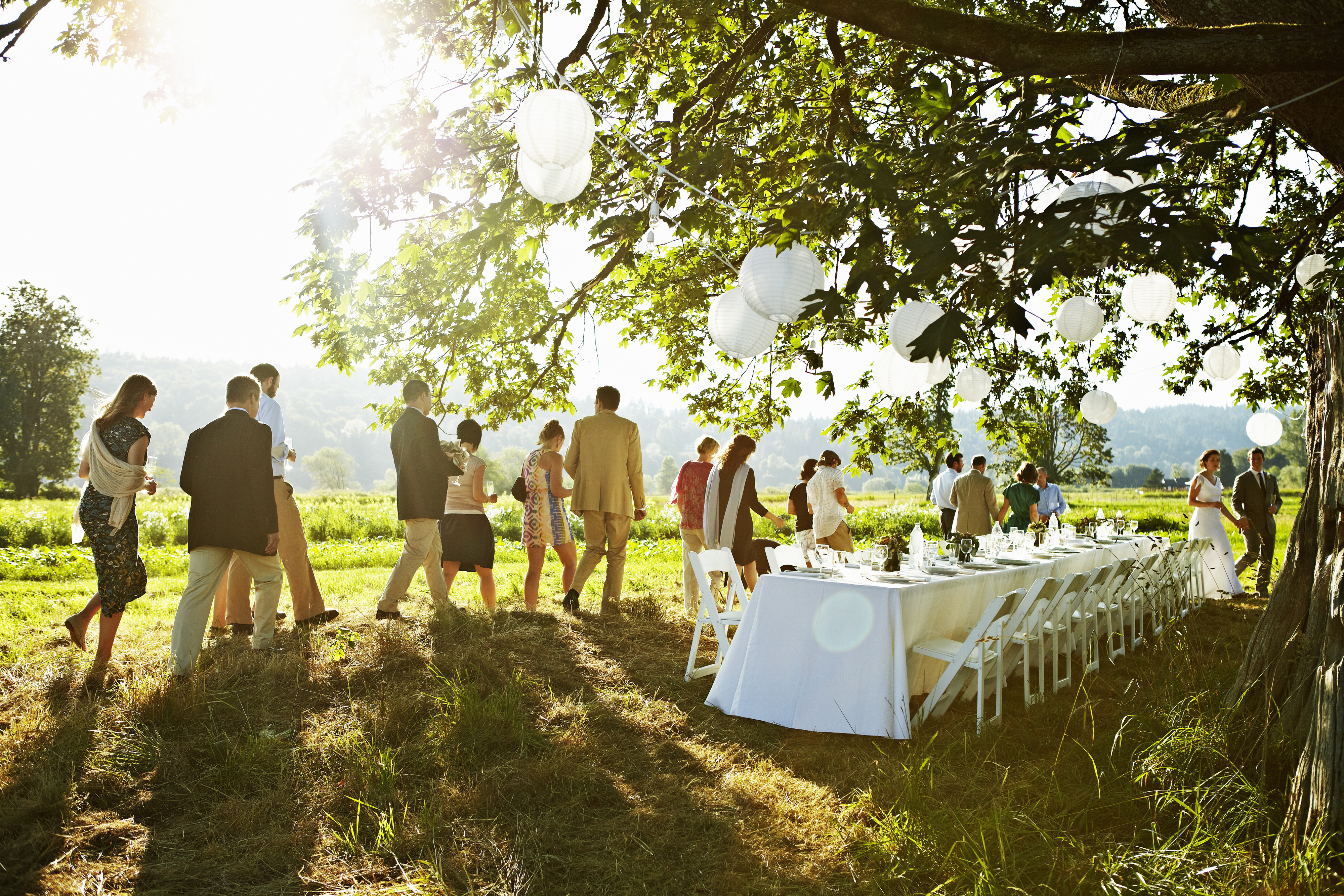 people going to a wedding