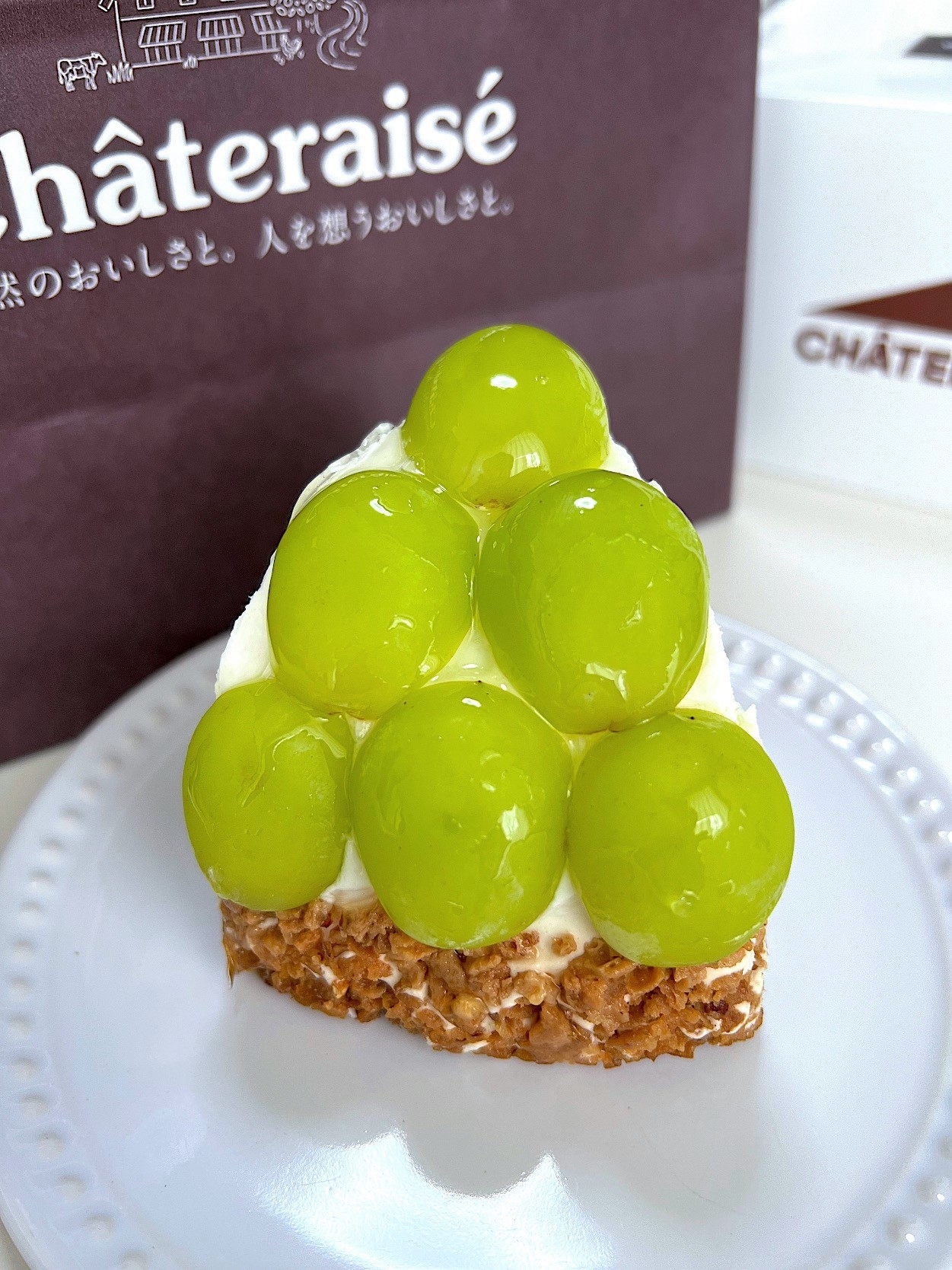 Châteraisé（シャトレーゼ）のおすすめスイーツ「フルーツボンブケーキ 山梨県産シャインマスカット」