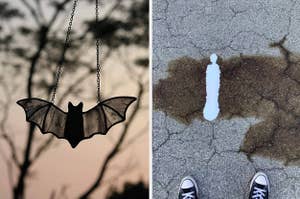 bat shaped sun catcher, stain remover on oil stain on driveway
