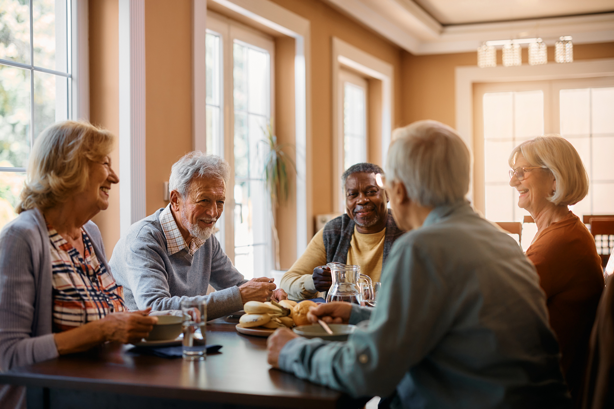 group of older people at a table