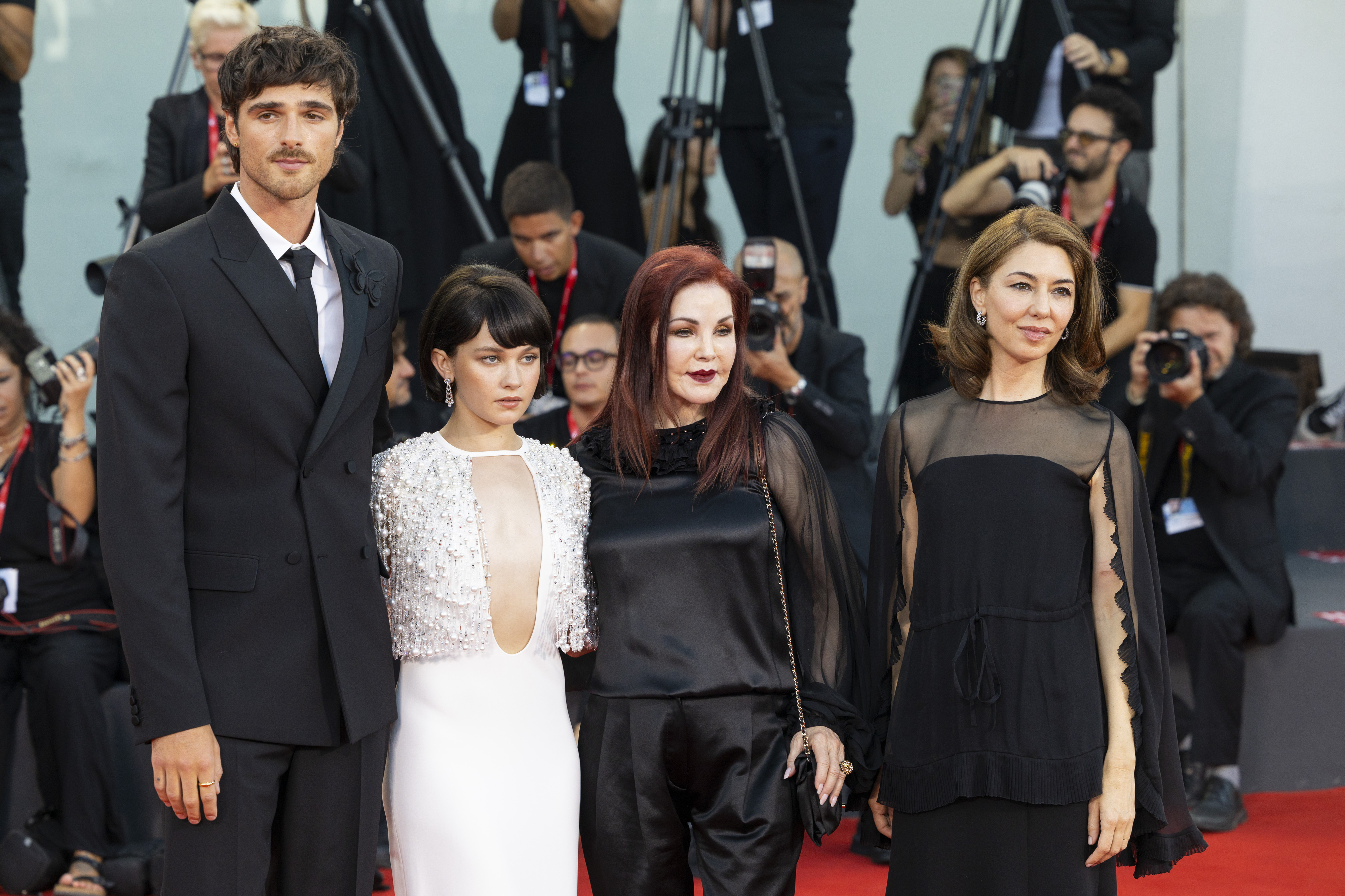 Jacob Elordi, Cailee Spaeny, Priscilla Presley, and Sofia Coppola