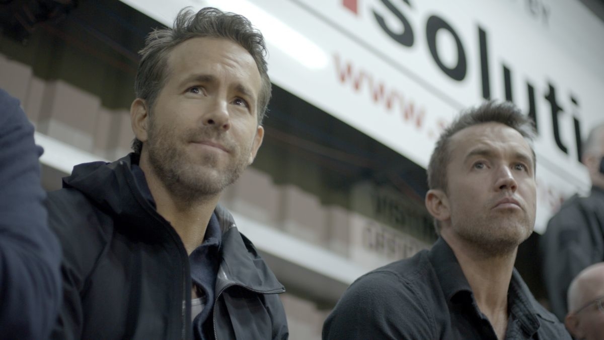 Close-up of Ryan Reynolds and Rob McElhenney