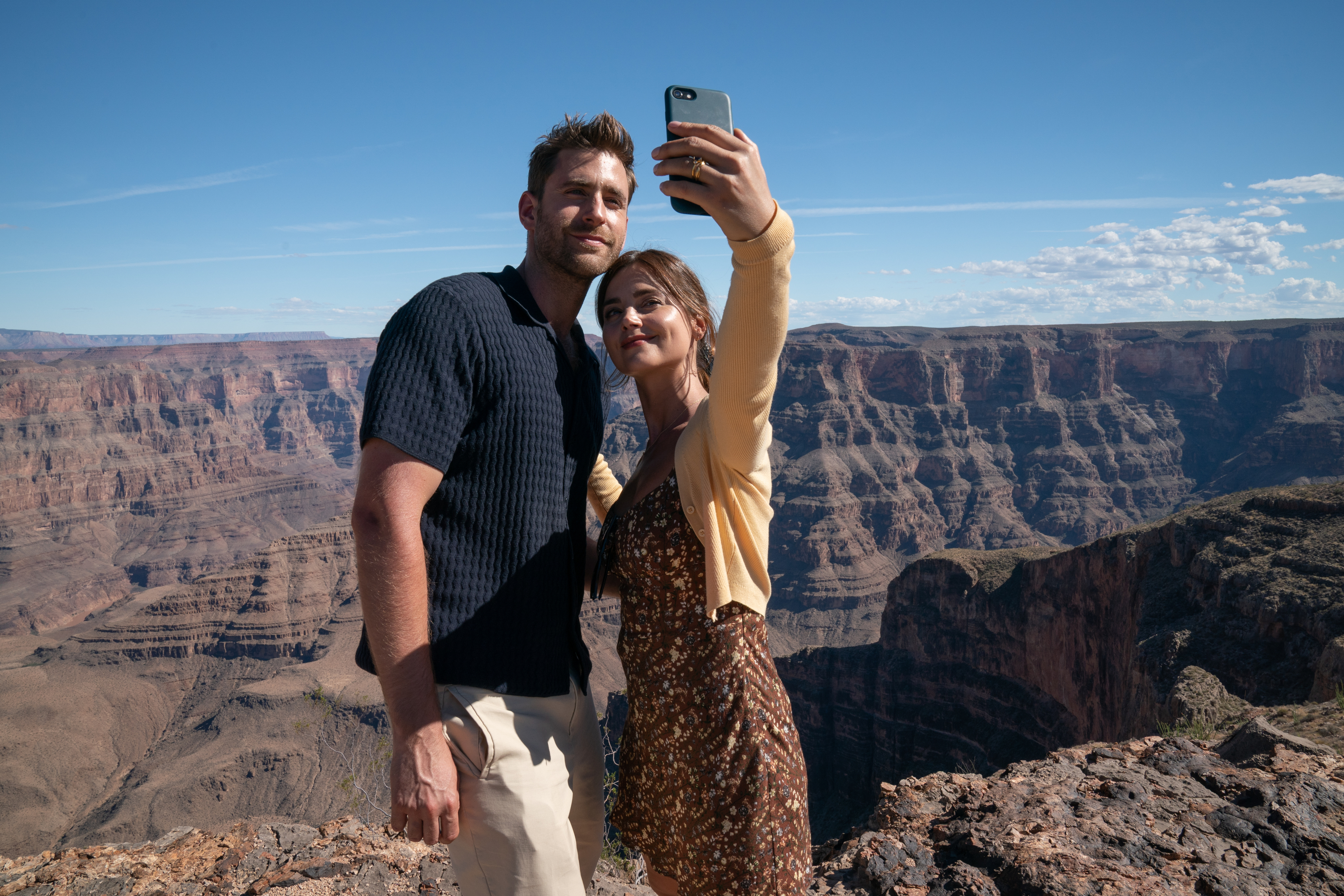 Liv and Will take a selfie at the Grand Canyon
