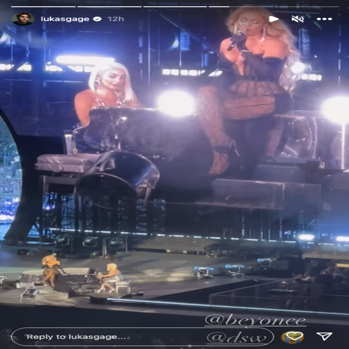 Screenshot of Beyoncé onstage