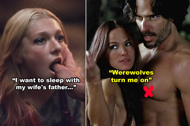A side-by-side of Jules in "Euphoria" and Alcide in "True Blood"