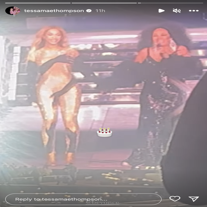 Beyoncé and Diana Ross onstage