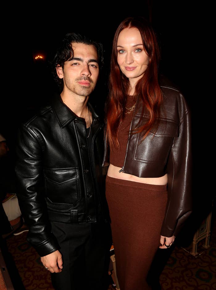 A closeup of Joe and Sophie at an event