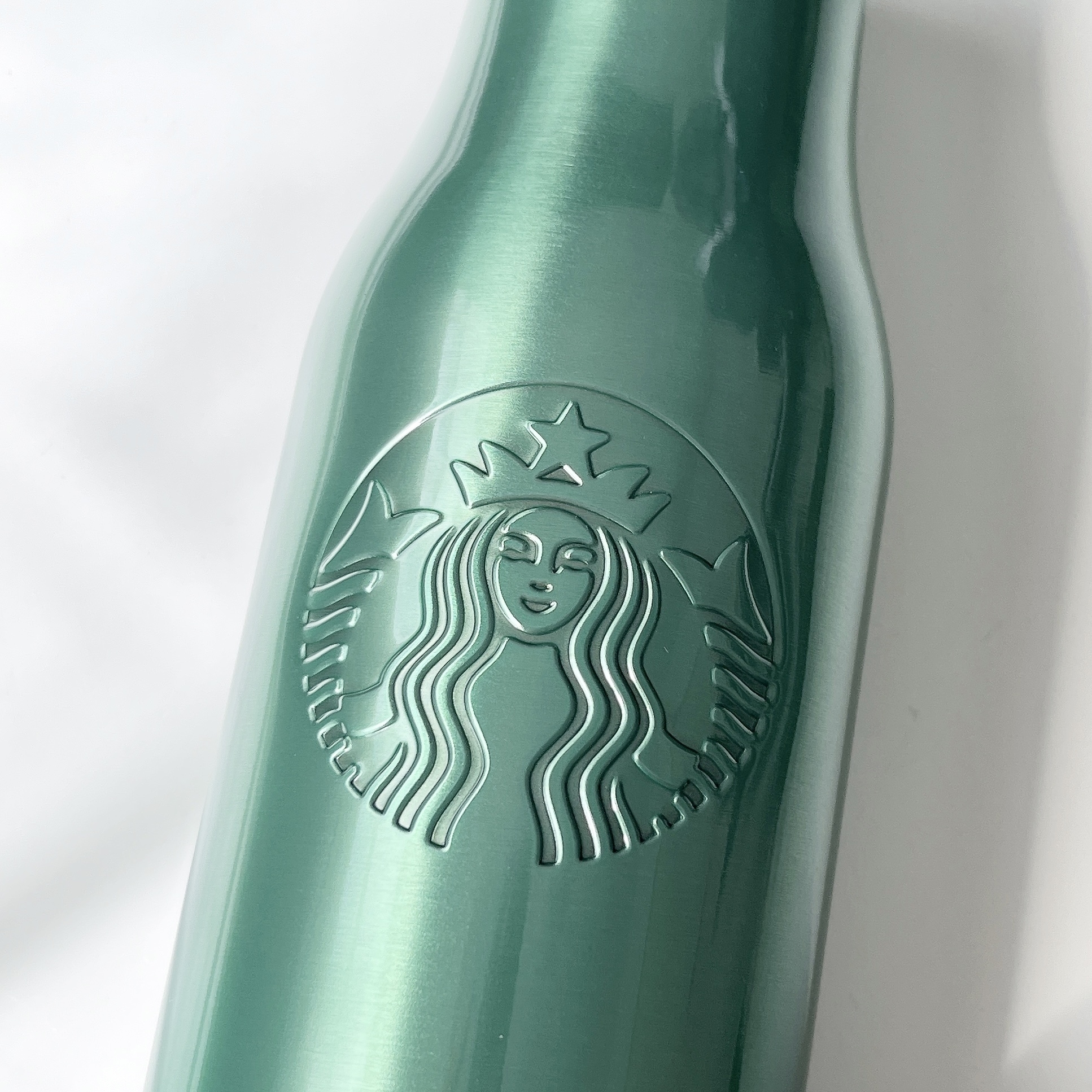 uuのスタバ【新品未使用】Starbucks ステンレスロゴボトル☆2色セット☆ブルー系