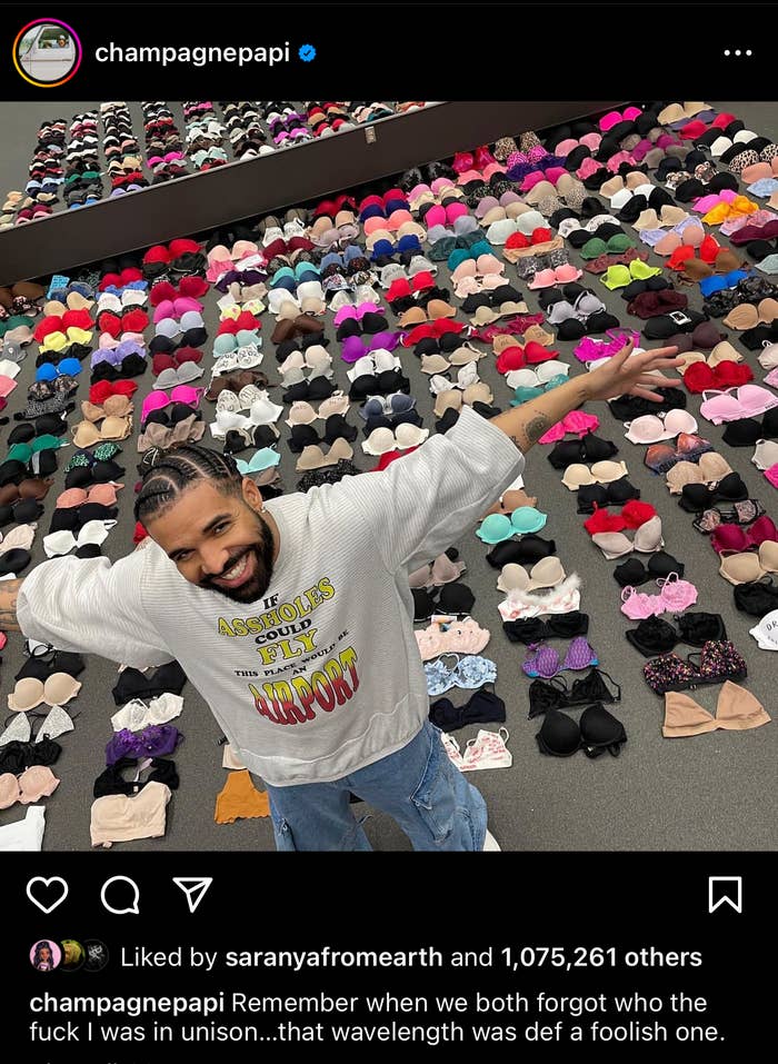 drake with bras