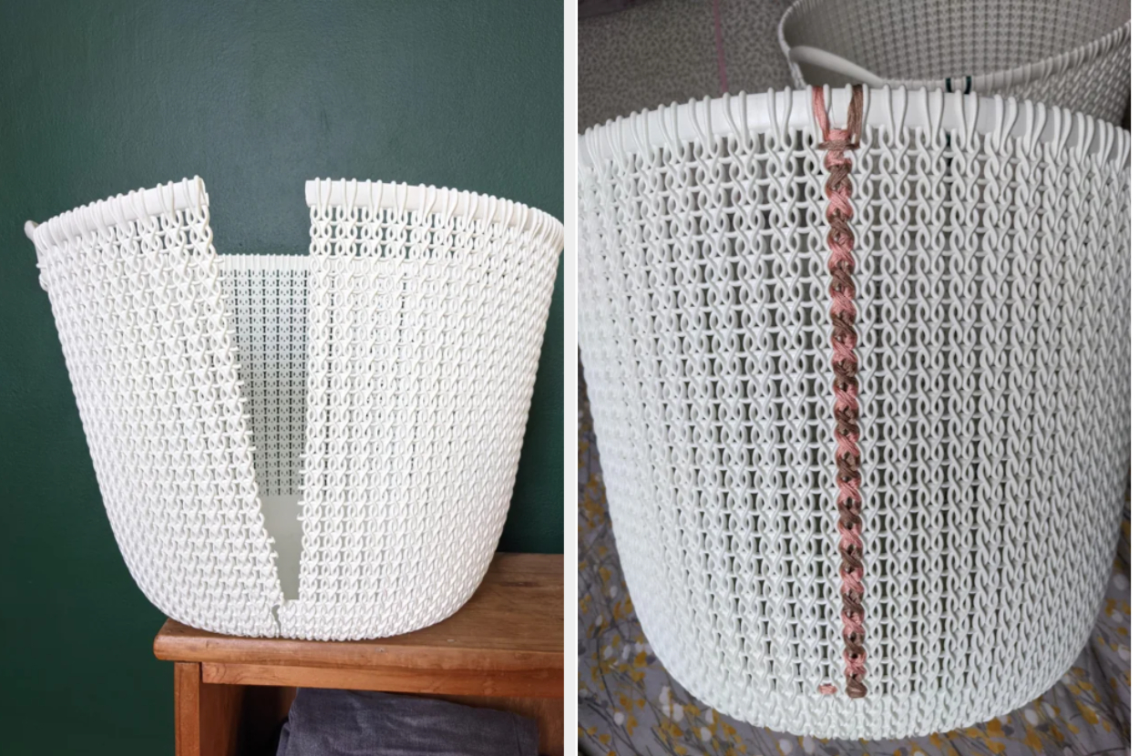 basket threaded together