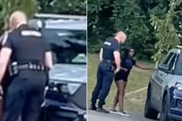 cop and woman in viral video