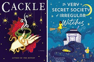 "Cackle" book cover and "The Very Secret Society of Irregular Witches" cover.