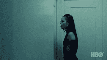 GIF of a woman pounding on a door from &quot;Euphoria&quot;