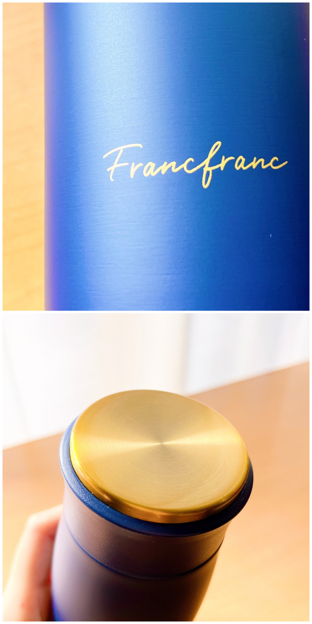 Francfranc（フランフラン）の「マット ステンレスボトル 350ML ネイビー」