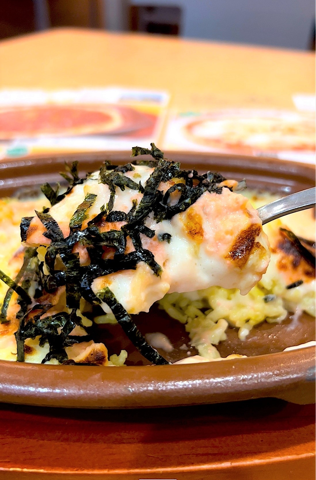 サイゼリヤのオススメの商品「タラコとエビのドリア」