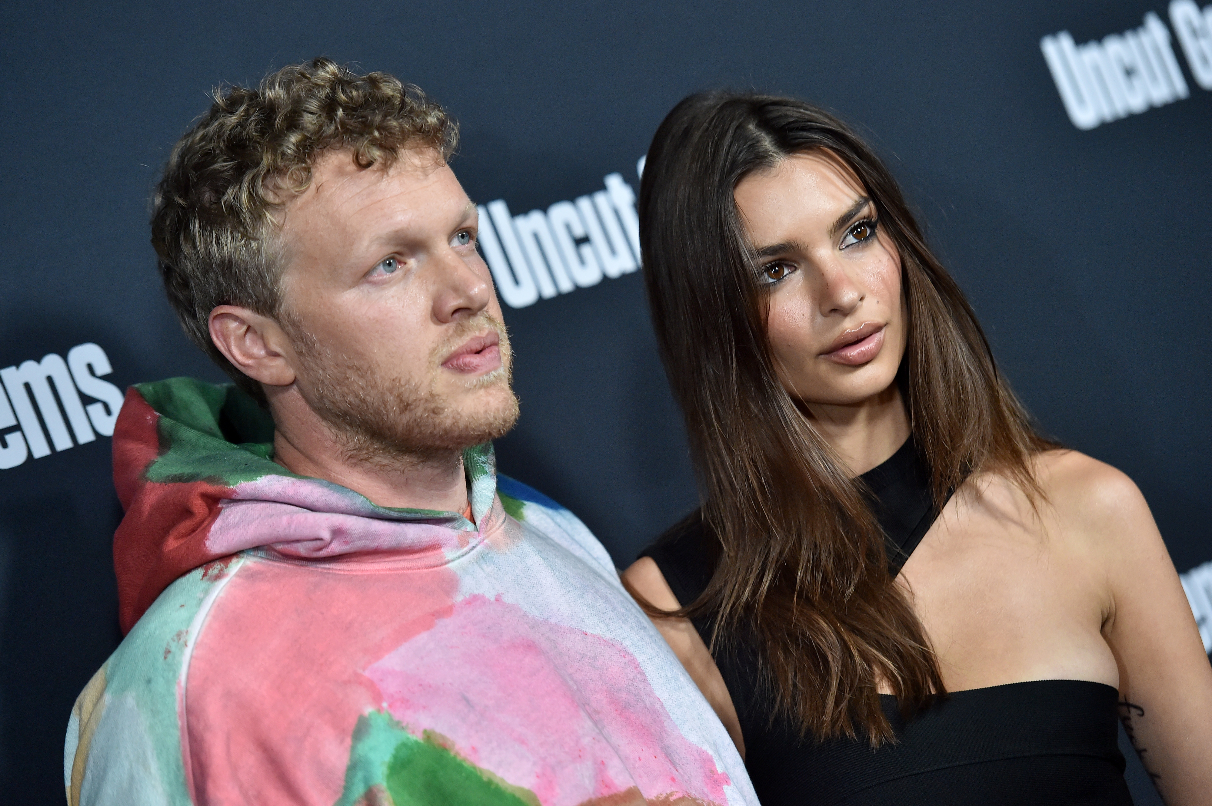 Close-up of Emily and Sebastian at the Uncut Gems premiere