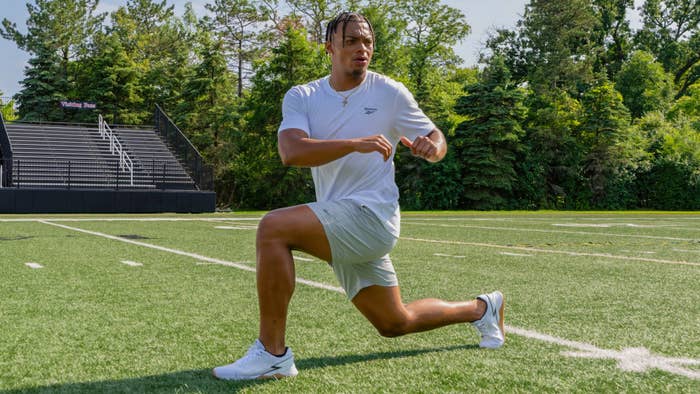 Justin Fields training in Reebok Nano