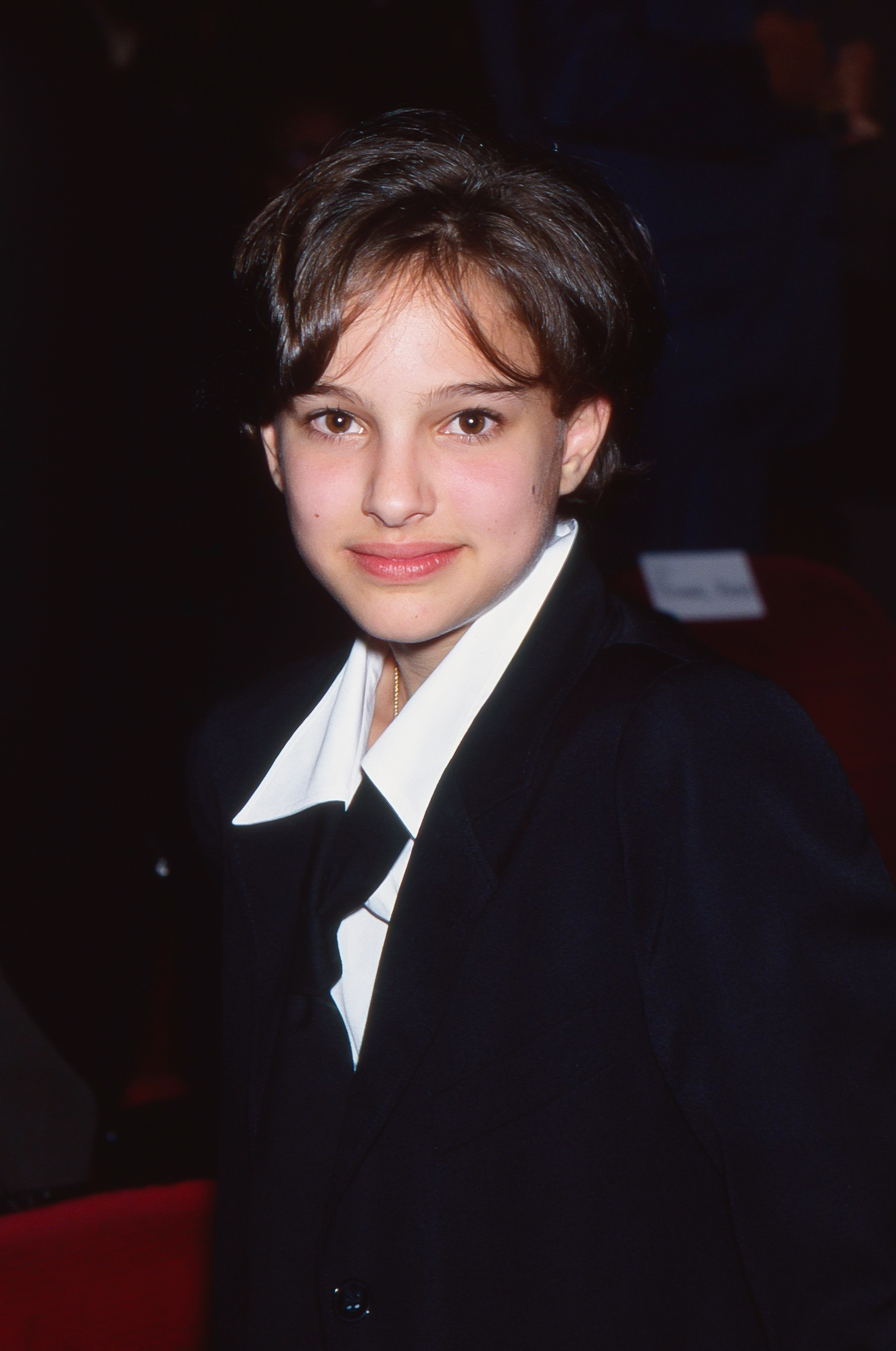 Natalie Portman on a red carpet as a young girl