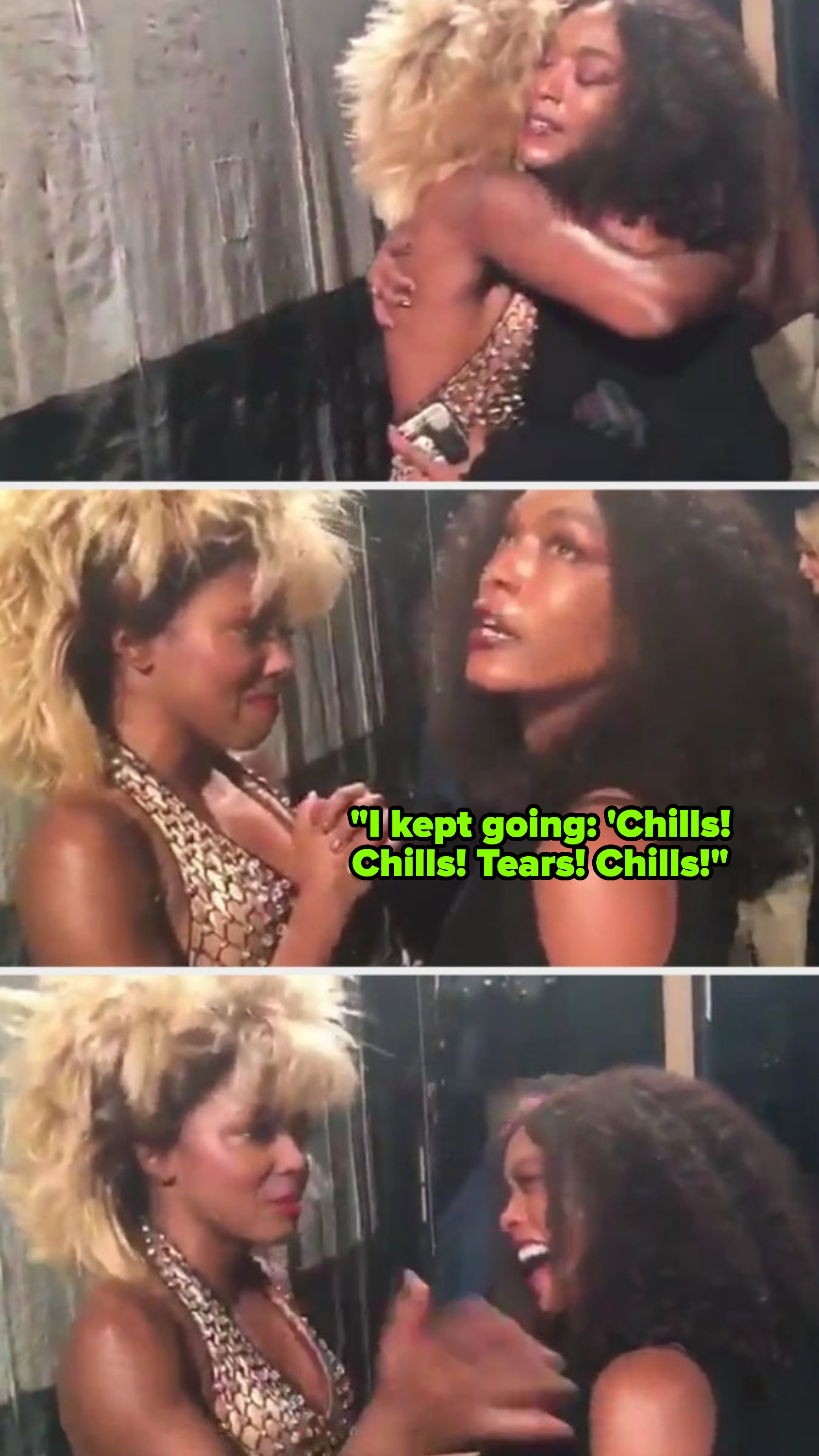 Bassett and Warren backstage at &quot;Tina: The Tina Turner Musical&quot;