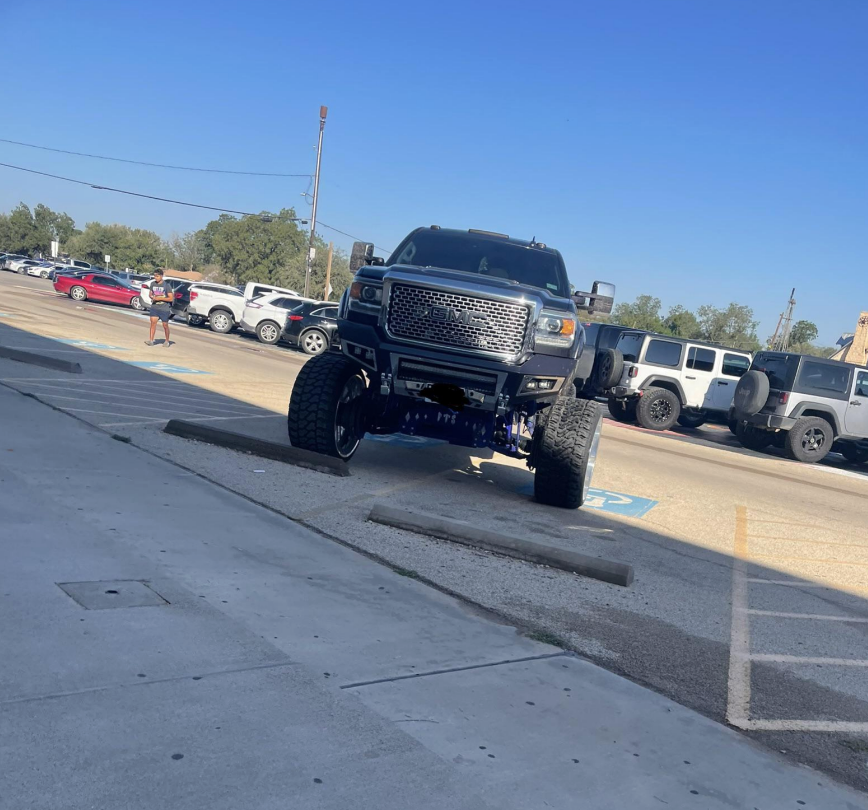 A track parked badly