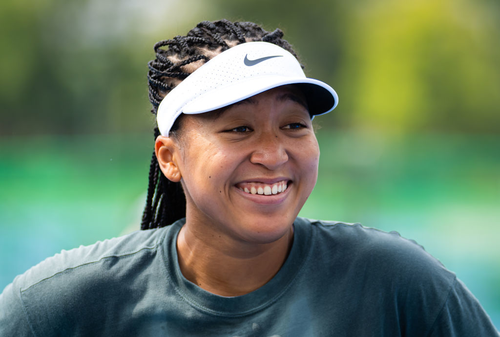 A closeup of Naomi Osaka smiling