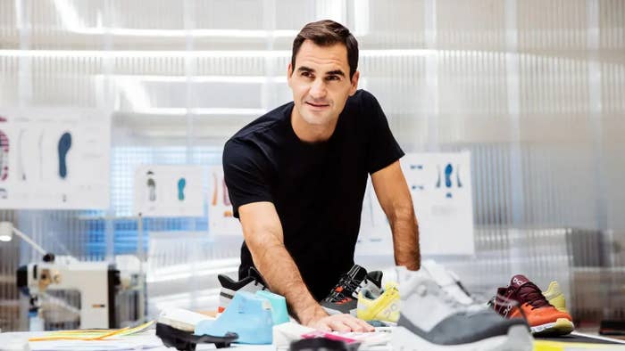 Roger Federer in the On headquarters in Switzerland