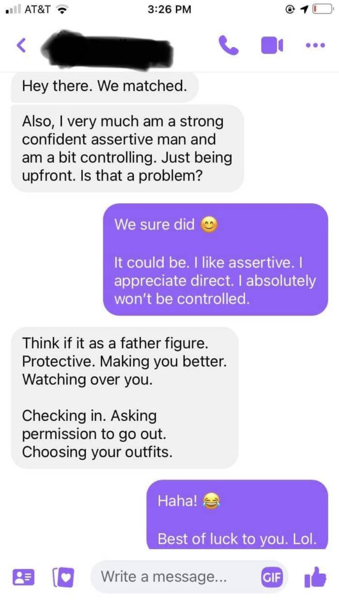 guy says he&#x27;s controlling and to think of it like a father figure and she&#x27;ll need to ask permission to go out and for him to choose her outfits
