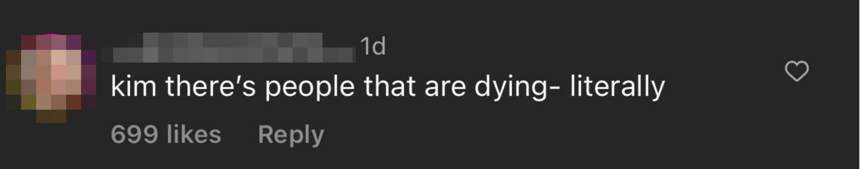 “Kim, there’s people that are dying- literally&quot;