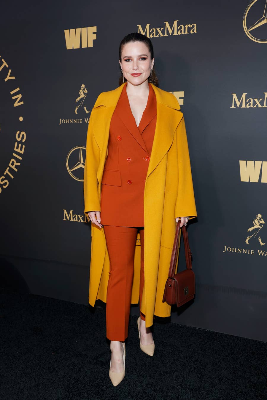 sophia bush orange dress Sophia bush outfits