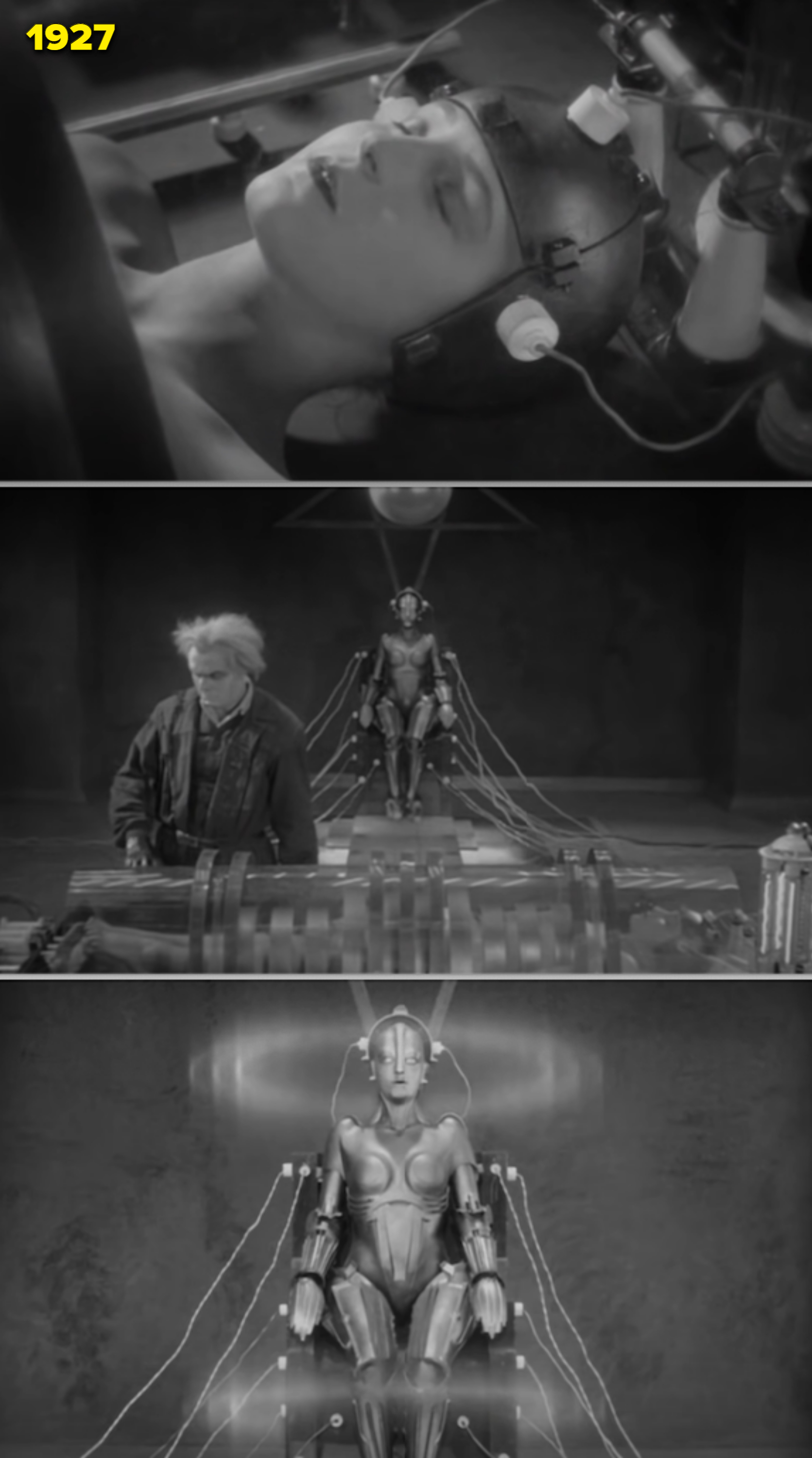 The transformation scene from 1927&#x27;s &quot;Metropolis&quot;