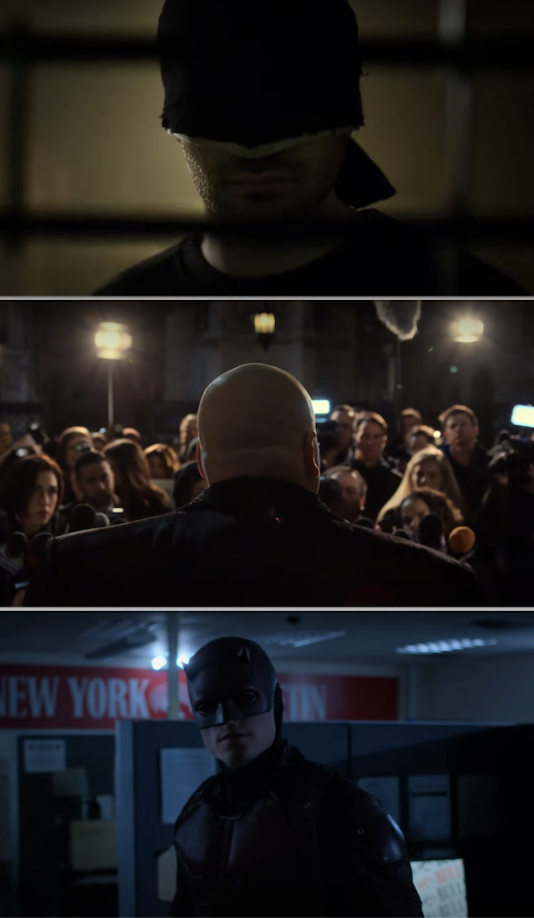 Kingpin and Daredevil in the Netflix series during Season 3 of &quot;Daredevil&quot;