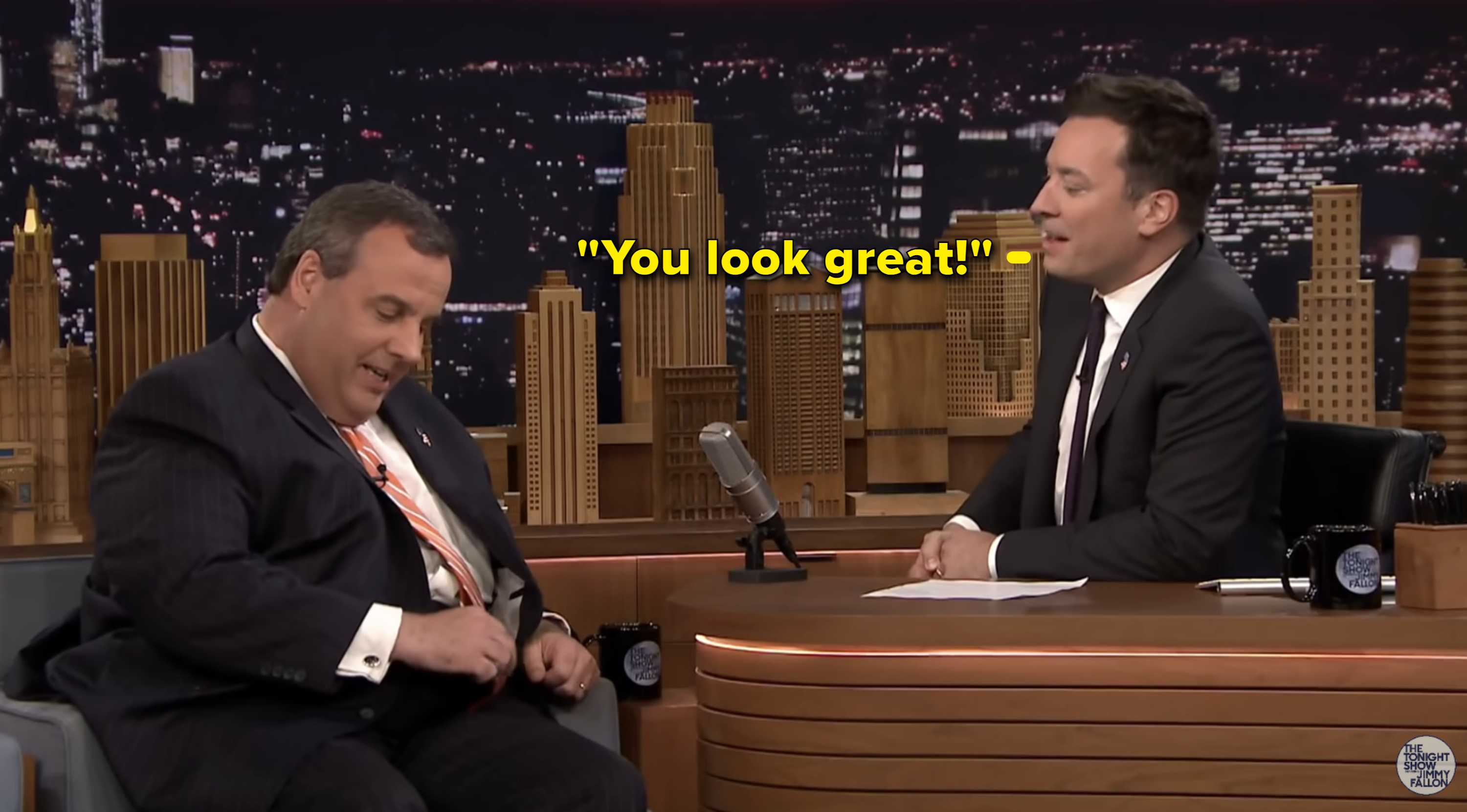 Jimmy said to Chris Christie, &quot;You look great!&quot;