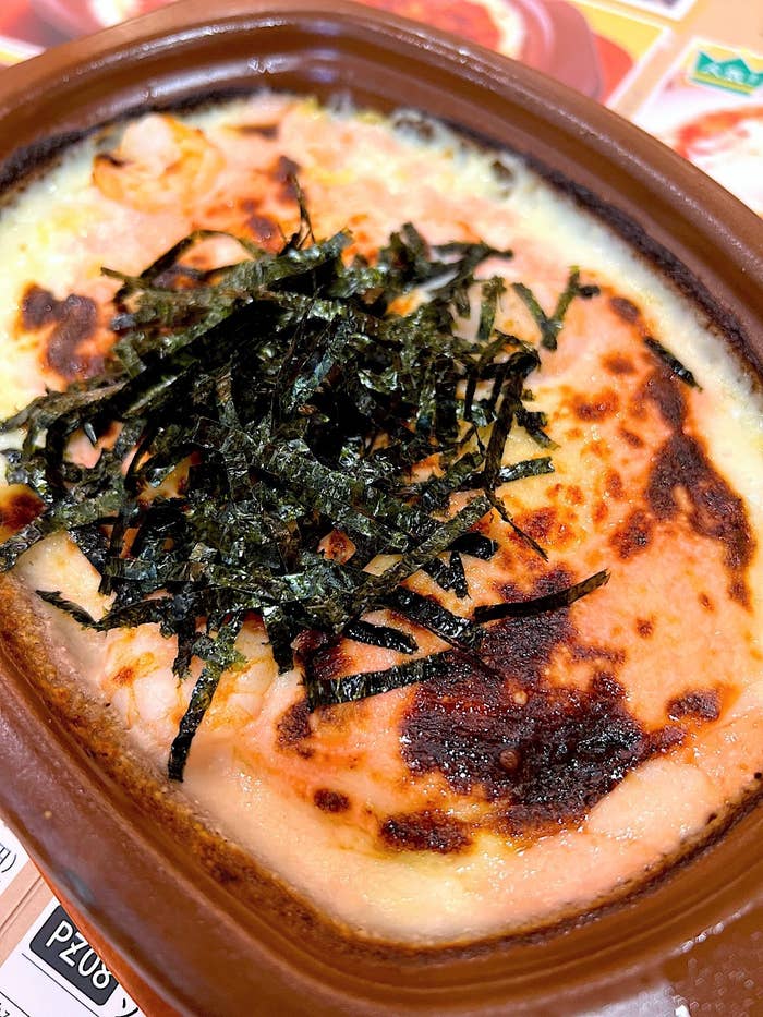 サイゼリヤのオススメの商品「タラコとエビのドリア」