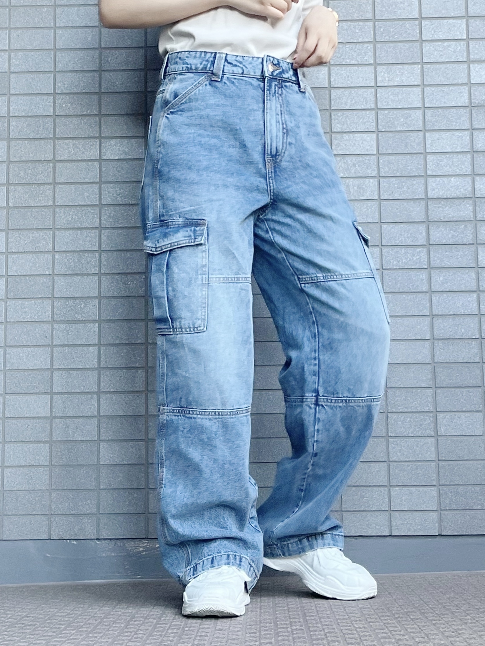 H&M(エイチアンドエム)のおすすめのデニム「デニムカーゴパンツ」