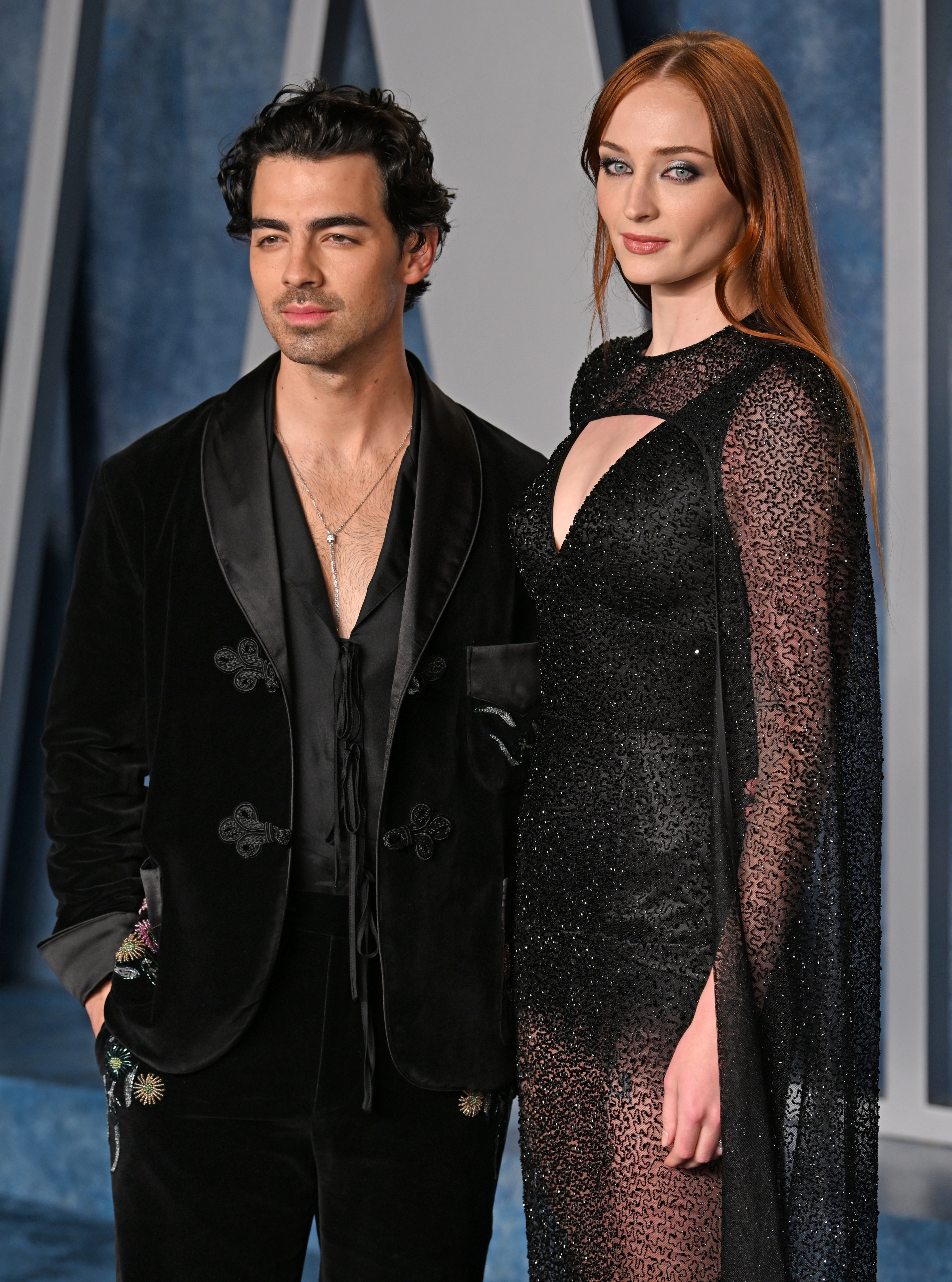 closeup of the Sophie and Joe on the red carpet