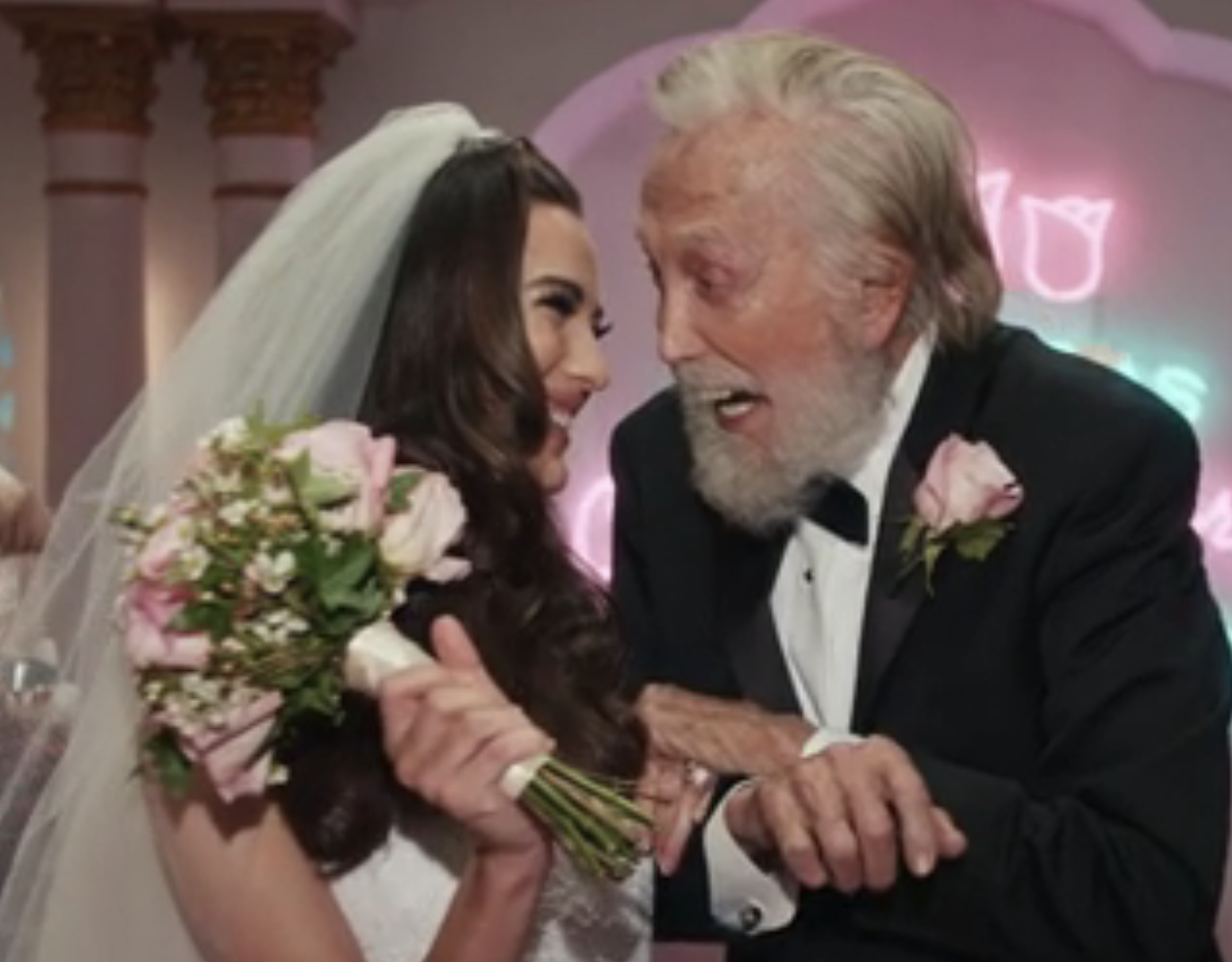 A couple on their wedding day