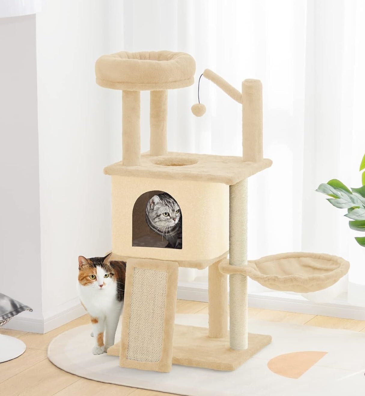 the beige cat tower