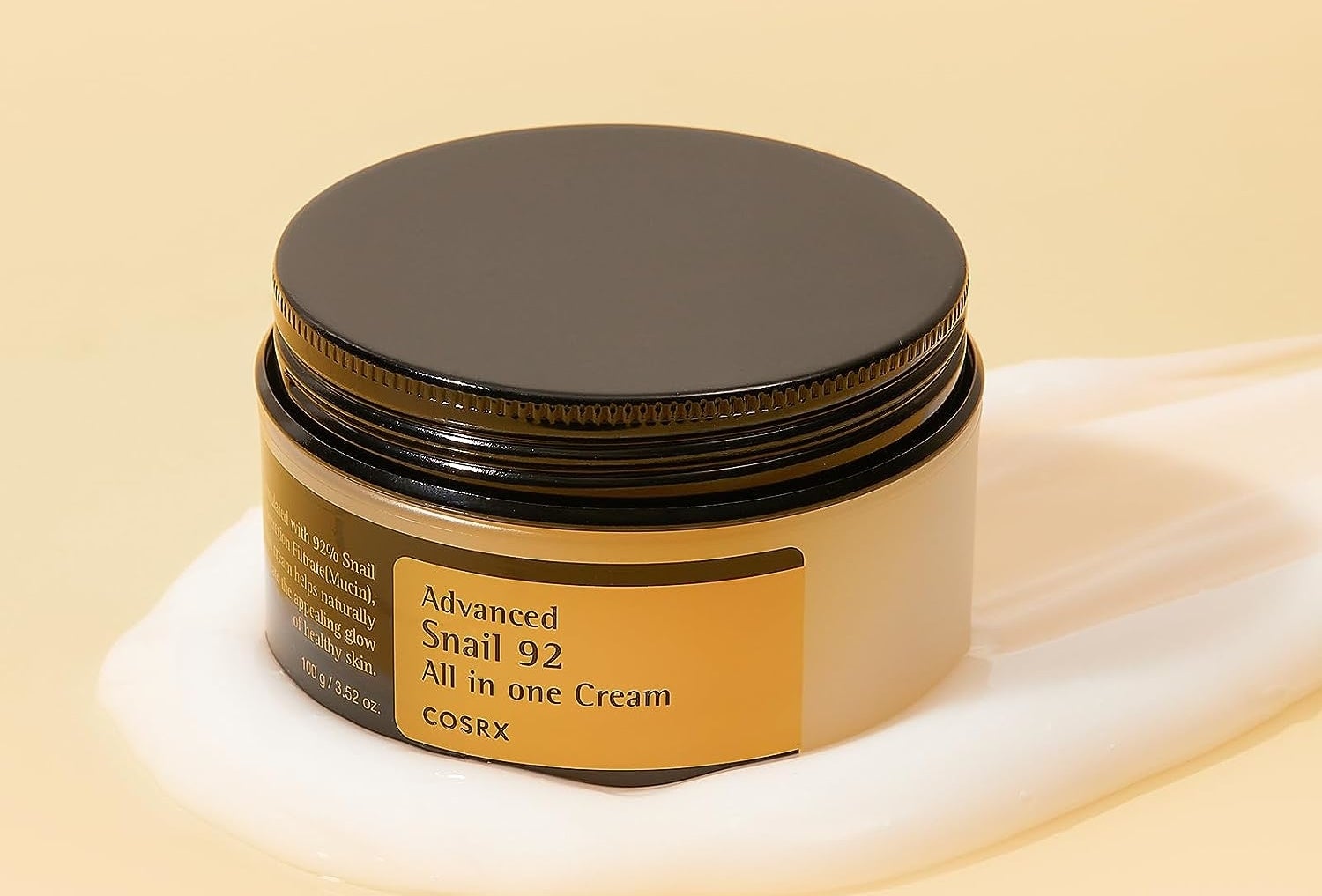 a jar of snail mucin moisturizer