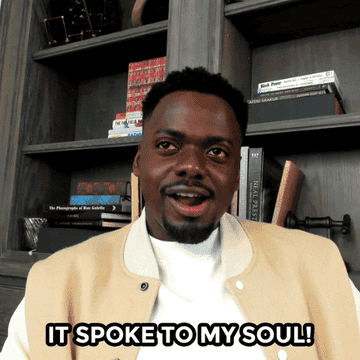 Daniel Kaluuya saying, "it spoke to my soul"
