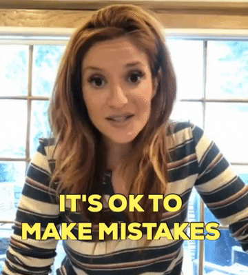 Anneliese Van Der Pol saying, "It's okay to make mistakes"