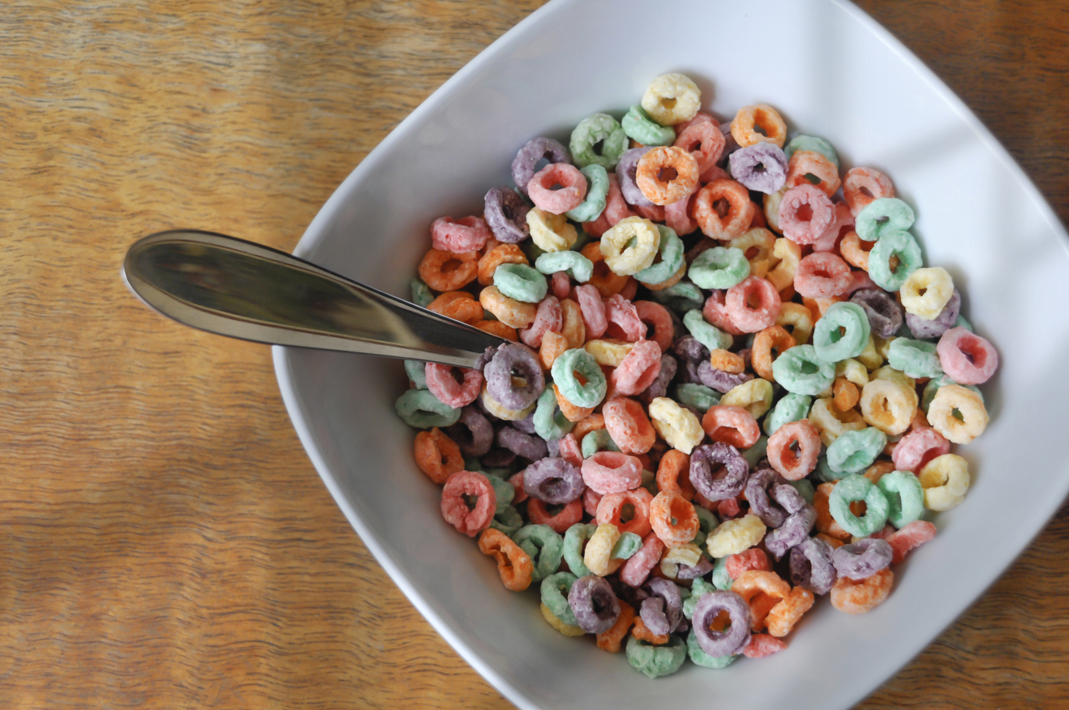 a bowl of Froot Loops